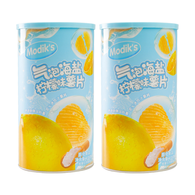 Modik's气泡海盐柠檬味薯片 108g/罐 2罐装 108g*2罐